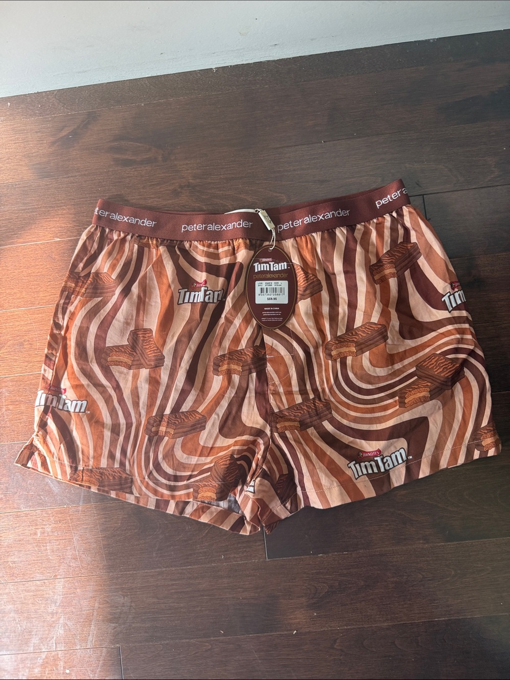 BNWT Peter Alexander Brown & Tan TimTam Men's Boxer Shorts Sz L